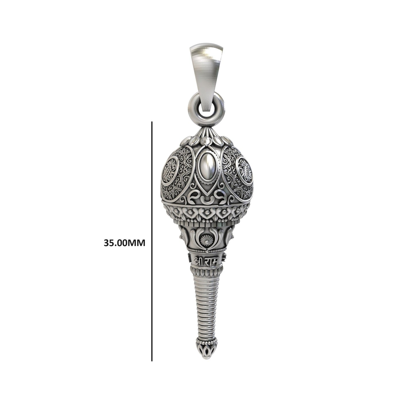 Hanumanji Gada 925 Silver Pendant