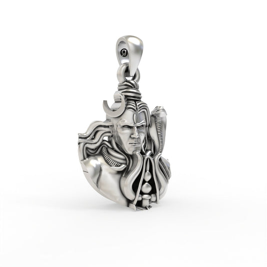 925 Silver Mahadev Pendant for Babies & Kids | Mini Shiva Pendant – Shukan Jewellers