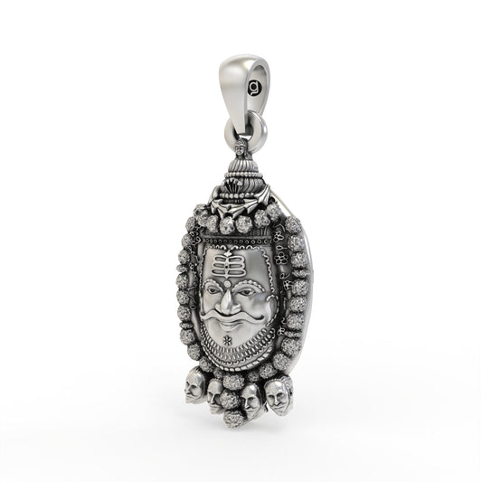 925 Sterling Silver Mahakal Pendant | Lord Shiva Religious Pendant