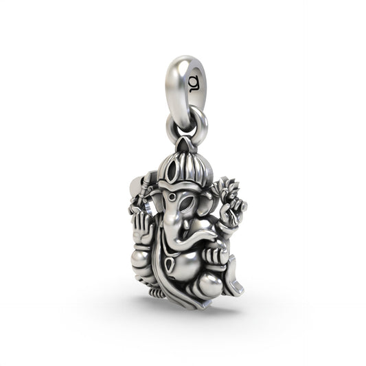 925 Silver Small Ganeshji Pendant | Divine Religious Pendant