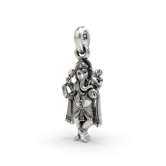 Chaturbhuj Standing Ganesha Pendant | 925 Sterling Silver