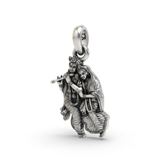 Radha Krishna 925 Silver Pendant