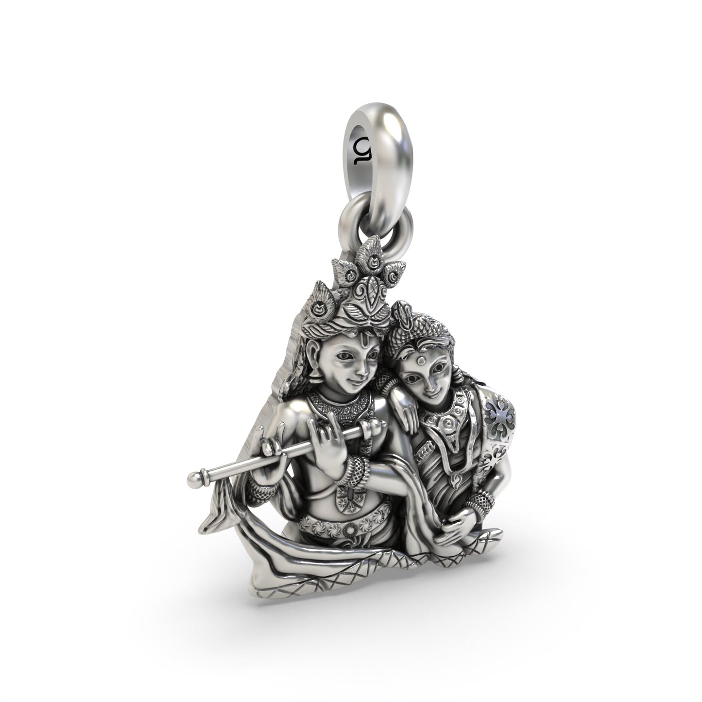Enchanting Radha Krishna 925 Silver Pendant