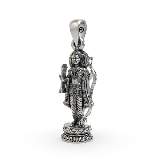 Close detail of 925 silver Ram Lalla pendant,