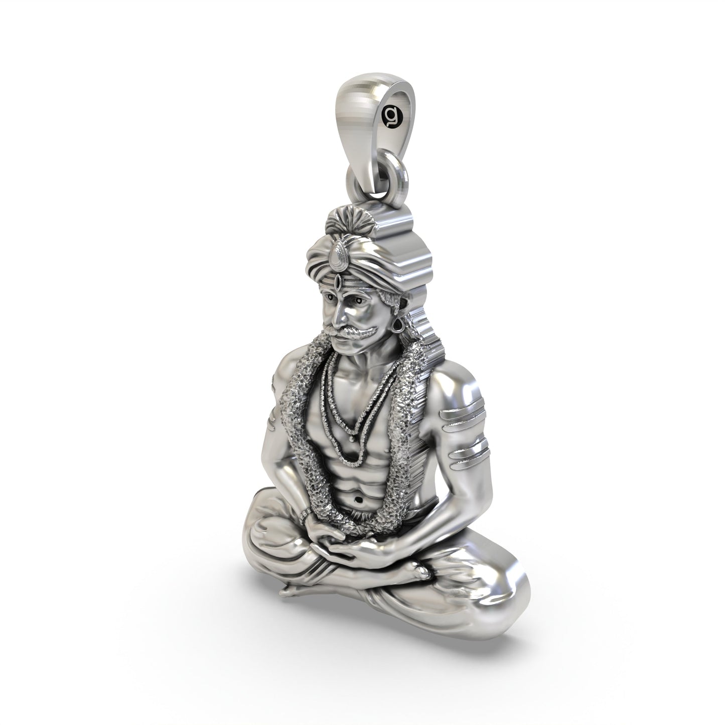 925 Silver Muneshwara Swamy Pendant – South Indian Guardian Deity Devotional Jewelry