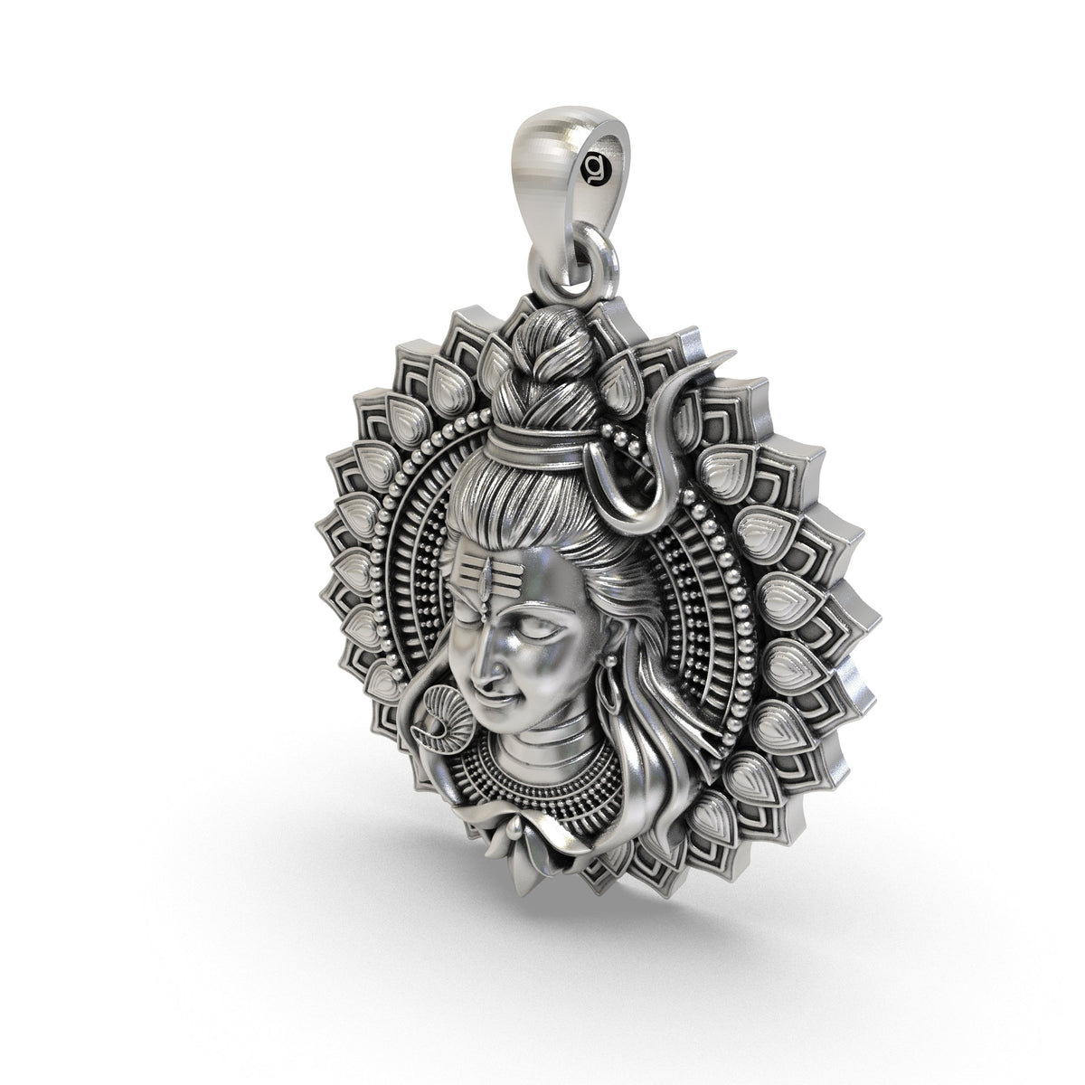 Divine Shiva Face 925 Silver Pendant