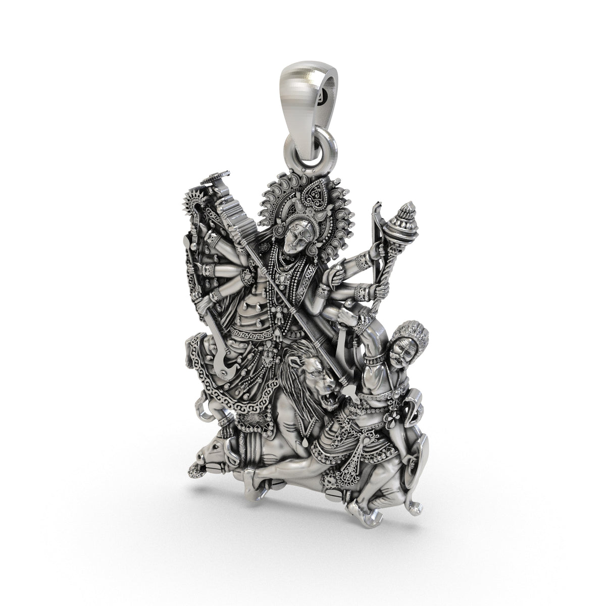 Divine Durga Maa 925 Silver Pendant