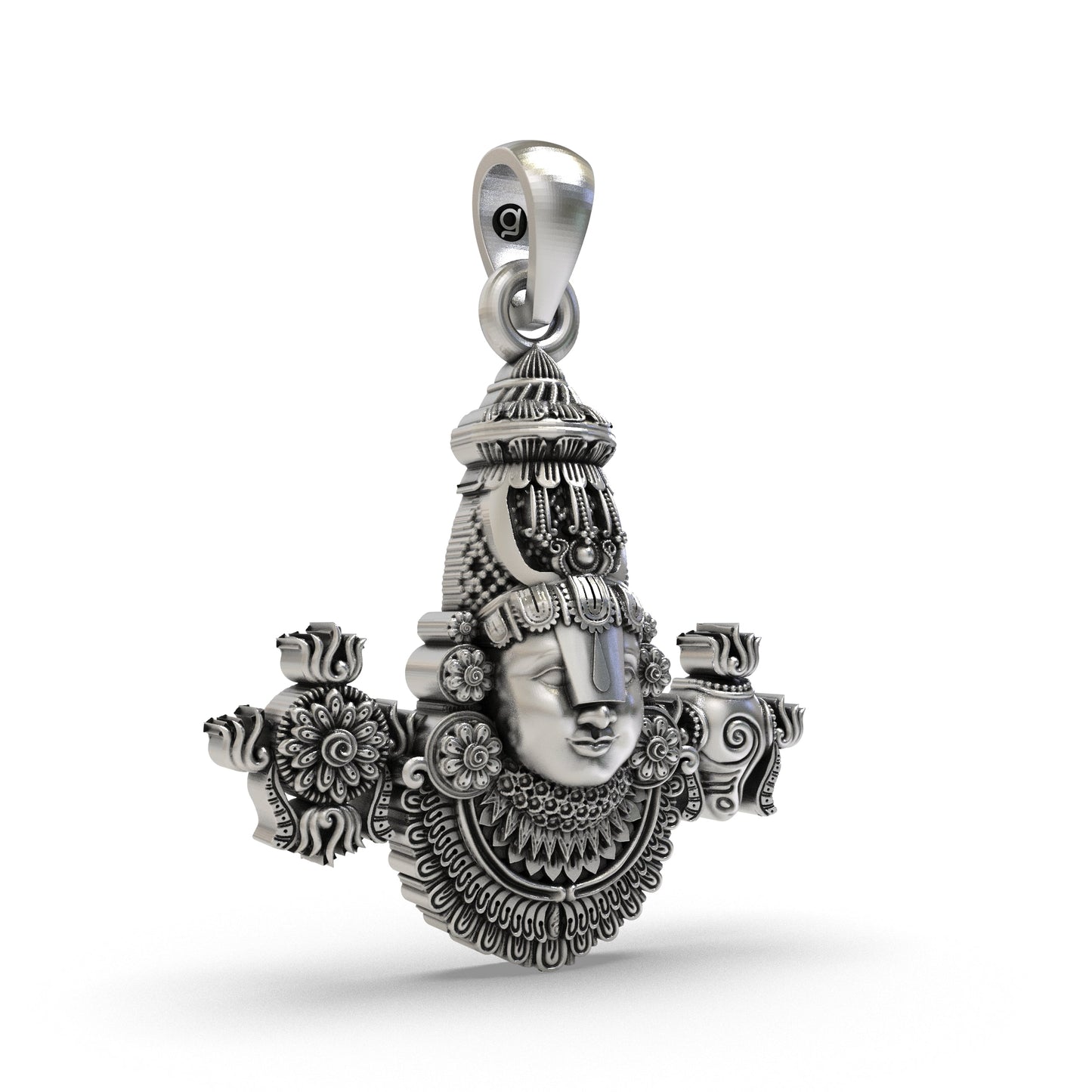 Tirupati Balaji 925 Silver Pendant