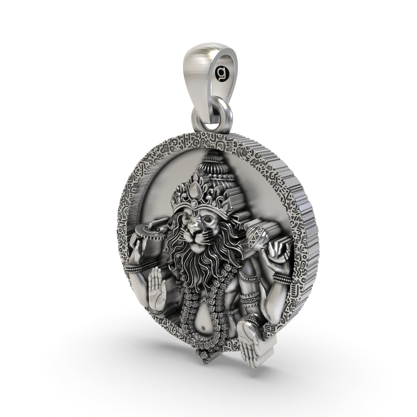 925 Silver Narasimha Pendant – Lord Vishnu's Lion-Man Avatar | Divine Protection & Devotional Jewelry