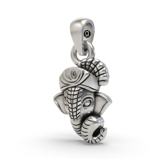 925 Silver Ganesha Face Pendant | Wisdom & Blessings Jewelry