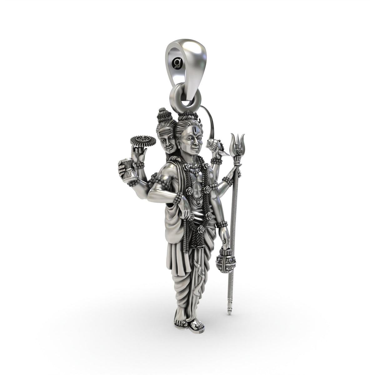 925 Silver Guru Dattatreya Pendant | Tridev Spiritual Jewelry