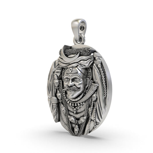 925 Silver Kaal Bhairav Pendant – Sacred Shiva Protection Locket