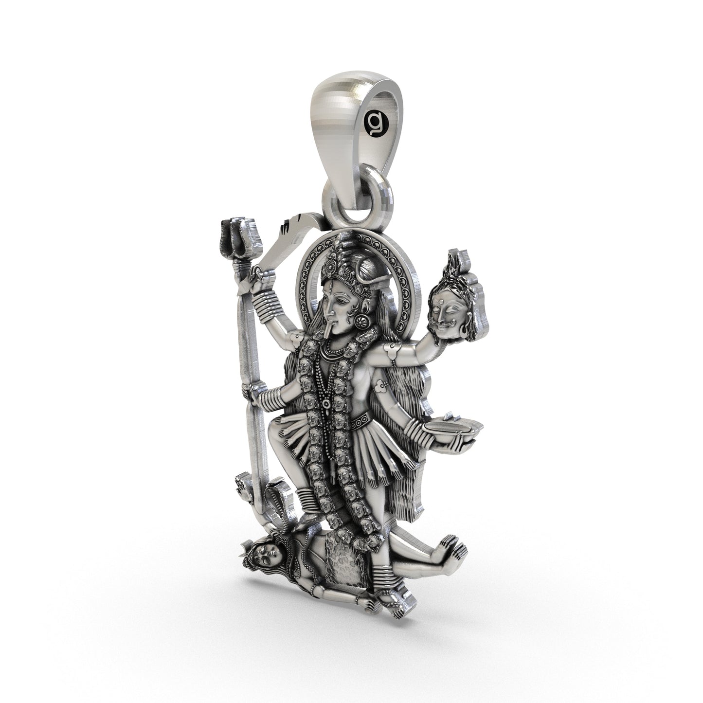 925 Silver Kali Maa Pendant | Goddess Kali Spiritual Jewelry for Protection & Power