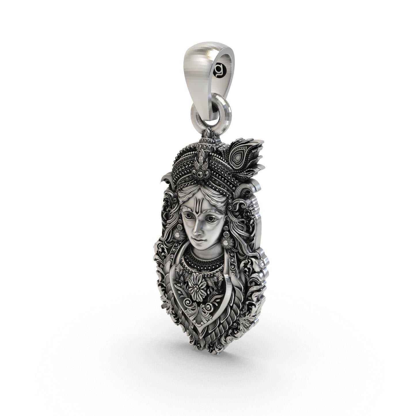 925 Silver Krishna Pendant | Shree Krishna Spiritual Jewelry for Men & Women
