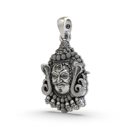 925 Silver Ujjain Mahakal Pendant | Mahakal Shiva Spiritual Jewelry for Men & Women