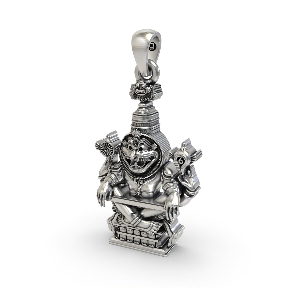 925 Silver Narasimha Bhagwan Mantra Pendant – Lord Narasimha Protection Jewelry | Handmade Devotional Necklace
