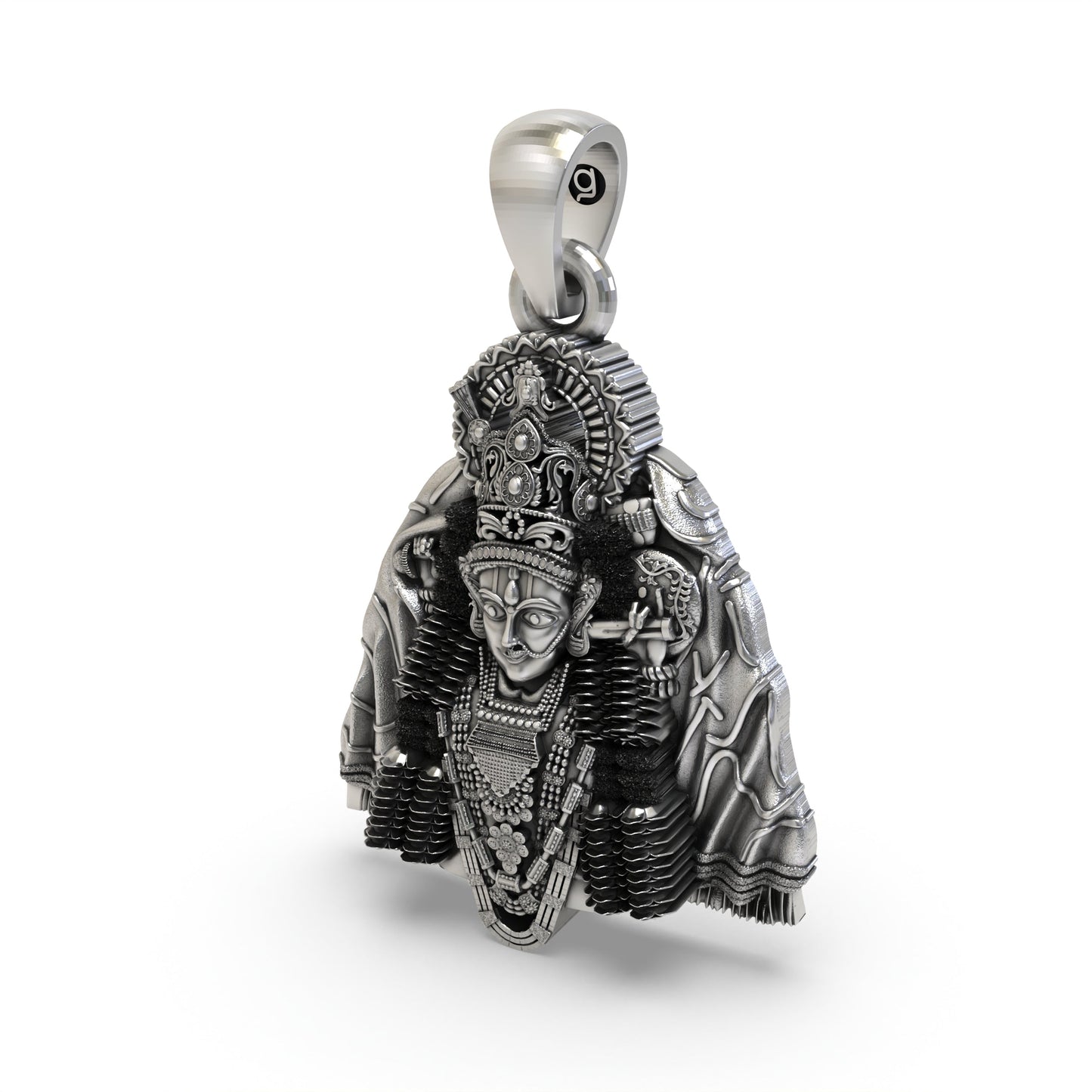925 Silver Ashapura Maa Pendant | Handmade Temple Jewelry – Shukan Jewellers