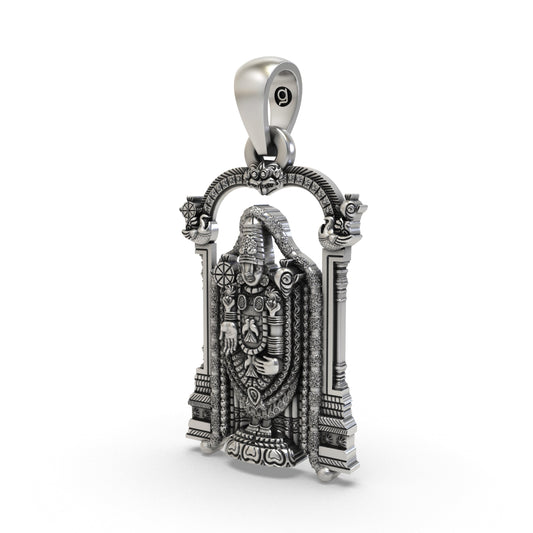 925 Silver Venkateswara Pendant | Tirupati Balaji Temple Jewelry