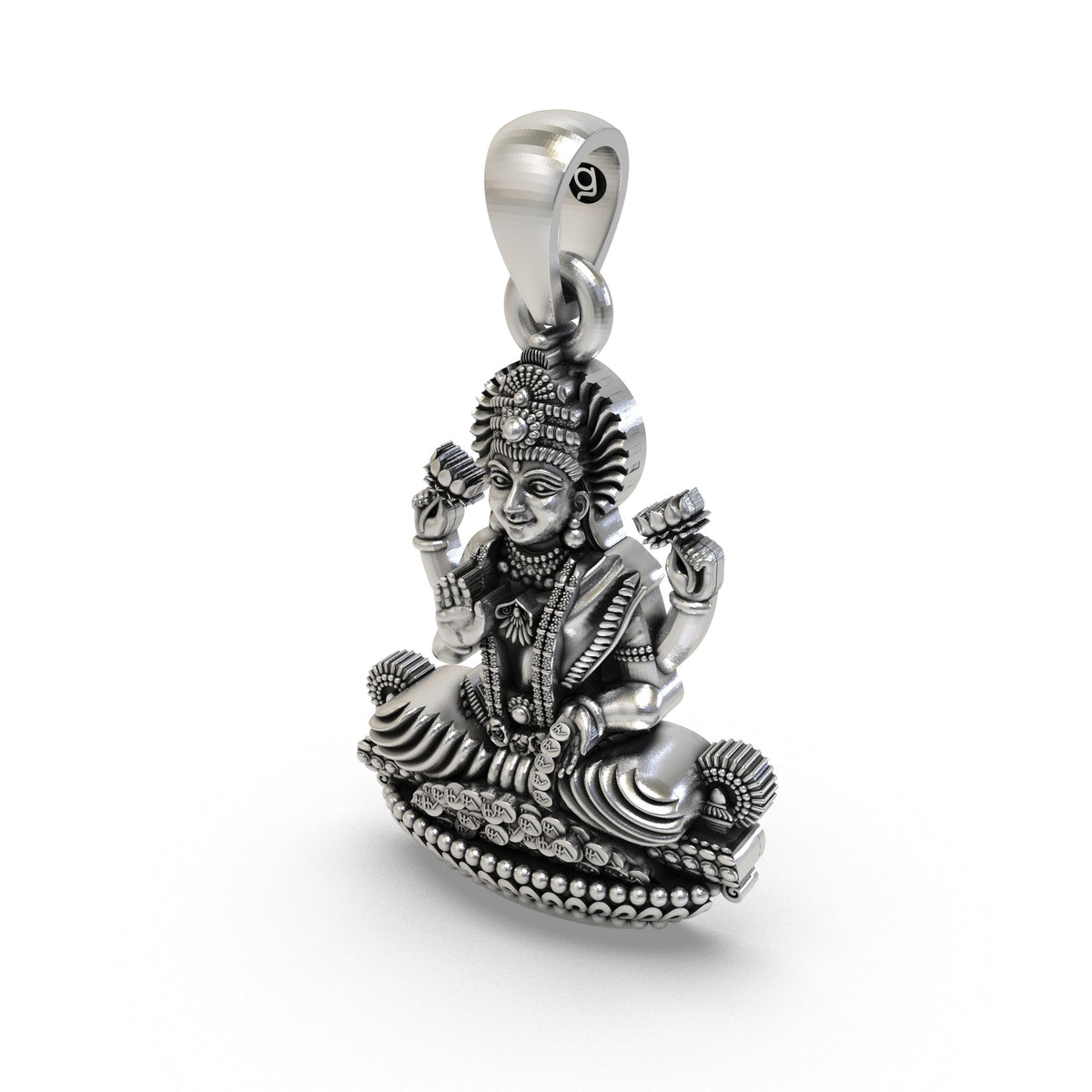 925 Silver Lakshmi Maa Pendant | Wealth & Prosperity Jewelry