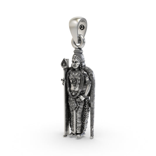 925 Silver Murugan Pendant | Kartikeya Subramanya Swamy Idol – Shukan Jewellers