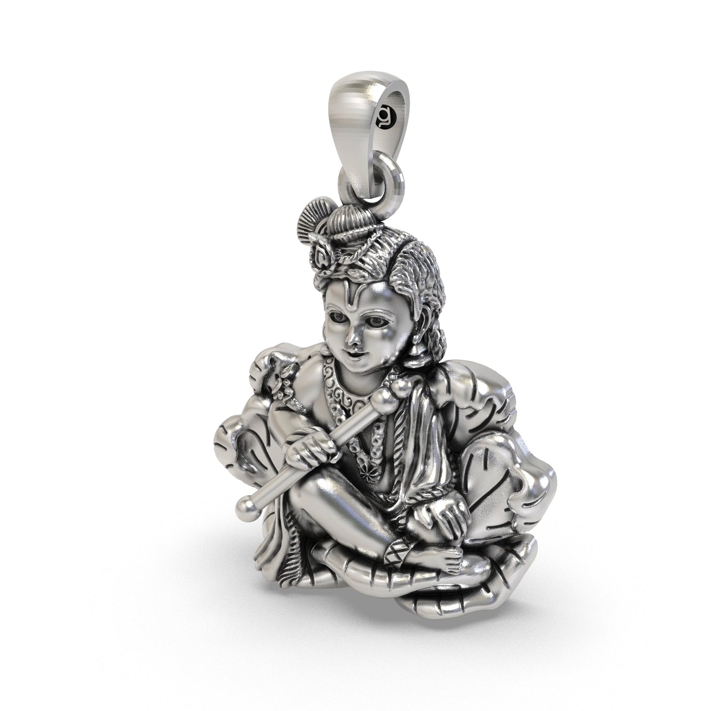 925 Silver Bal Krishna Pendant | Laddu Gopal Makhan Chor – Shukan Jewellers