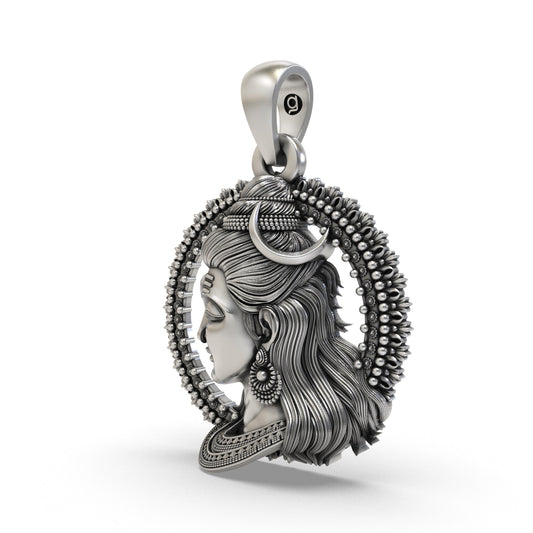 925 Silver Shiva Face Pendant | Mahadev Rudra – Shukan Jewellers