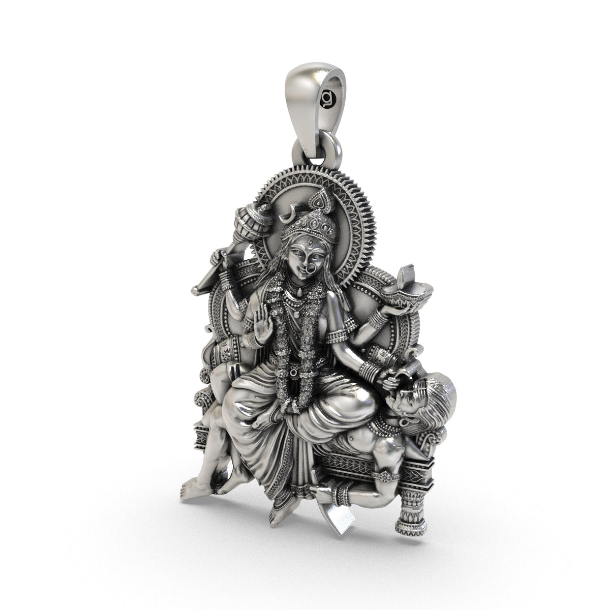 Maa Baglamukhi 925 Silver Pendant | Baglamukhi Devi Protection Locket