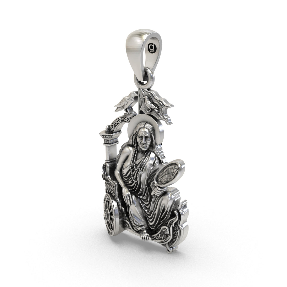 Dhumavati Mahavidya 925 Silver Pendant | Maa Dhumavati Spiritual Locket