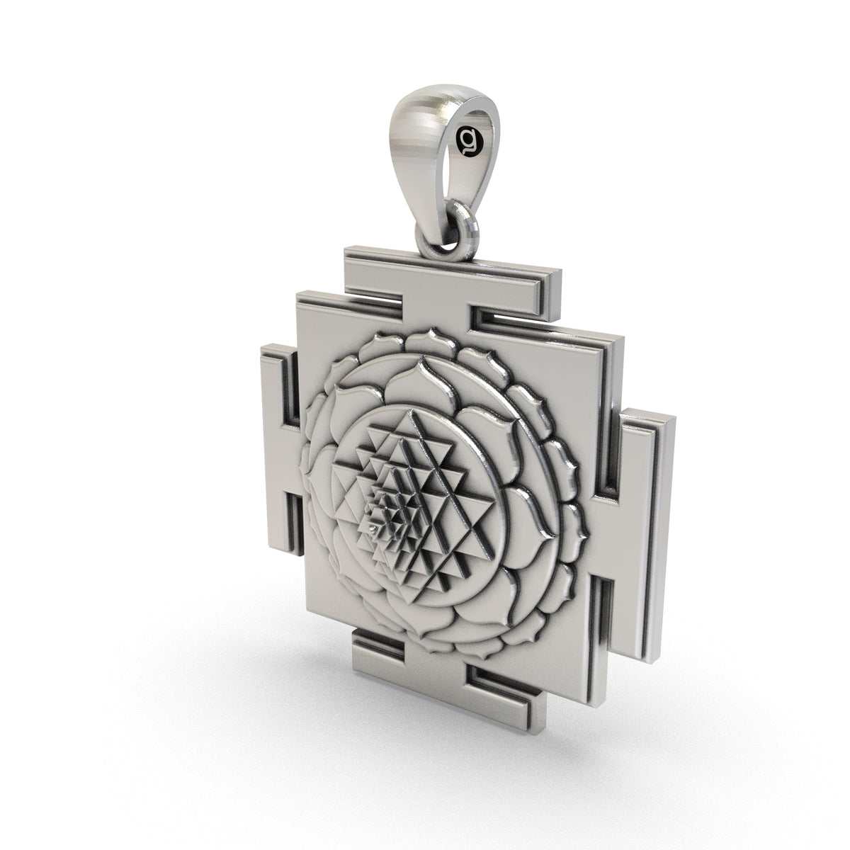 925 Silver Tripura Sundari Yantra Pendant – Sacred Jewelry for Prosperity, Beauty & Divine Harmony