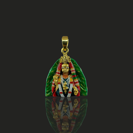 925 Silver Barsana Radha Rani Pendant | Meena Enamel Bhakti Jewellery – Shukan Jewellers