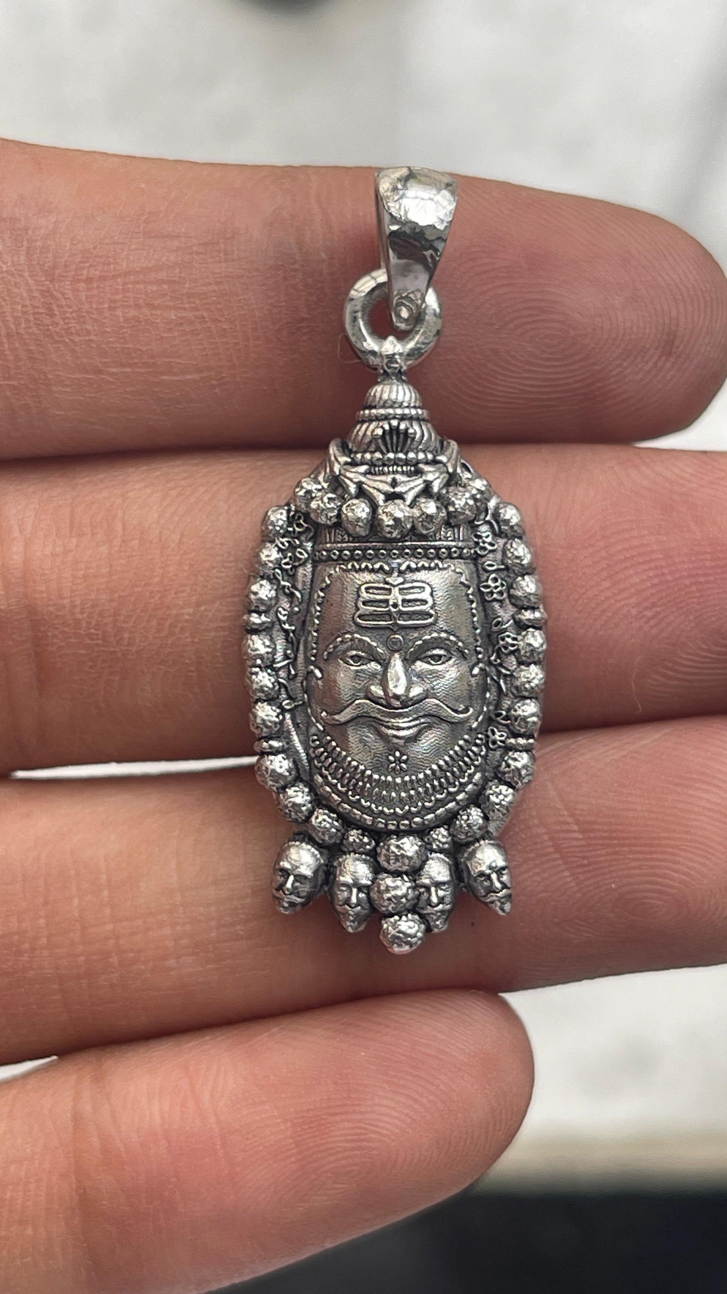 925 Sterling Silver Mahakal Pendant | Lord Shiva Religious Pendant