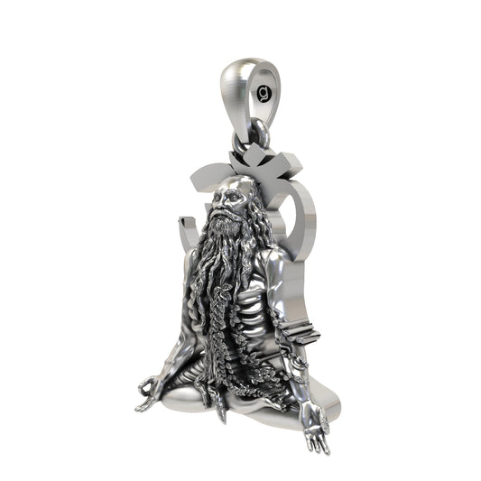 925 Silver Gurushri Siddhnath Pendant | Jai Girnari Gurudatt Jewellery – Shukan Jewellers