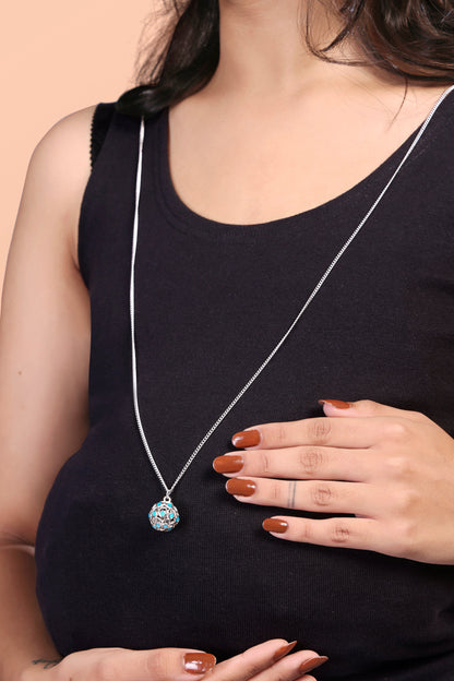 925 Silver Peaceful Pregnancy Harmony Ball Necklace