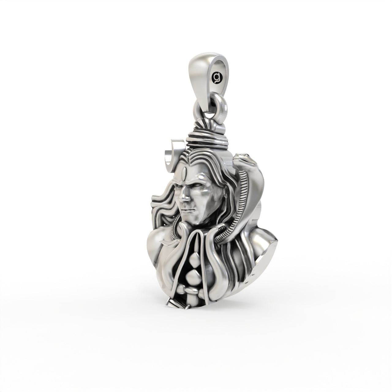 925 Sterling Silver Mahadev Face Pendant | Lord Shiva Religious Pendant