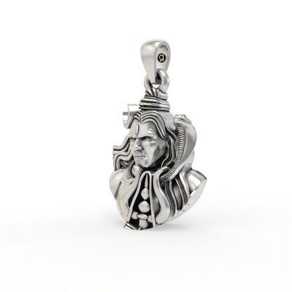 925 Sterling Silver Mahadev Face Pendant | Lord Shiva Religious Pendant