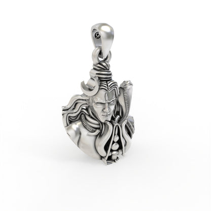925 Sterling Silver Mahadev Face Pendant | Lord Shiva Religious Pendant