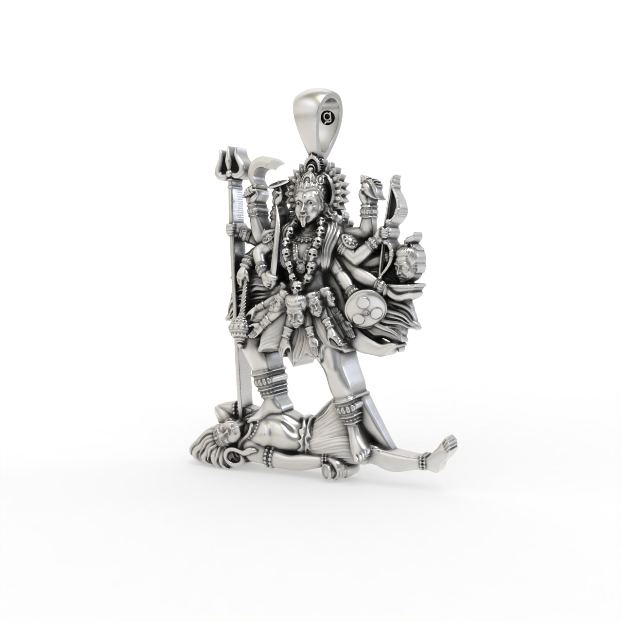 925 silver Kali Maa pendant for devotion