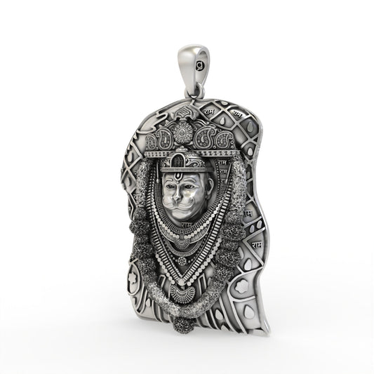 Bhurakhiya Hanuman 925 Silver Pendant for Protection | Shukan Jewellers