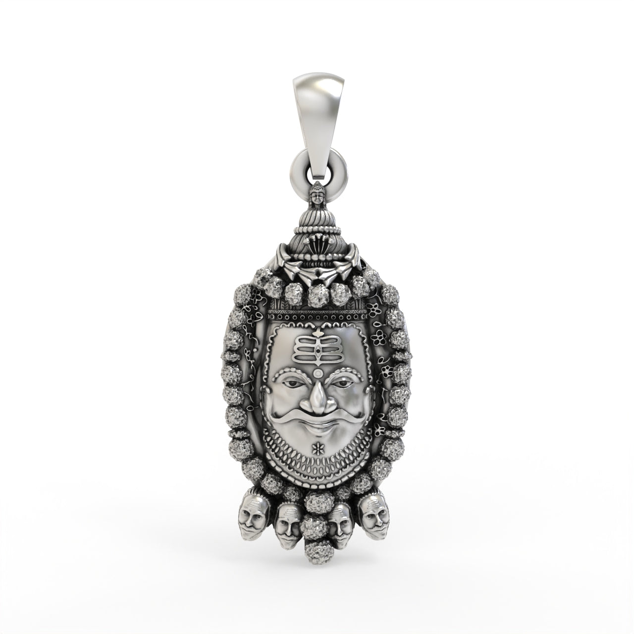 925 Sterling Silver Mahakal Pendant | Lord Shiva Religious Pendant