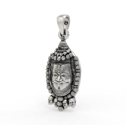 925 Sterling Silver Mahakal Pendant | Lord Shiva Religious Pendant
