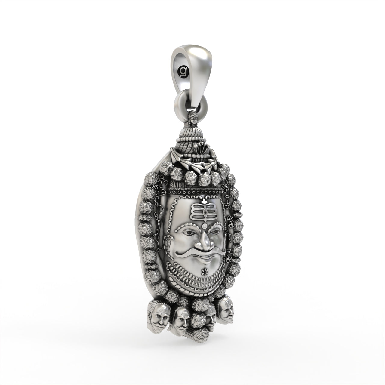 925 Sterling Silver Mahakal Pendant | Lord Shiva Religious Pendant