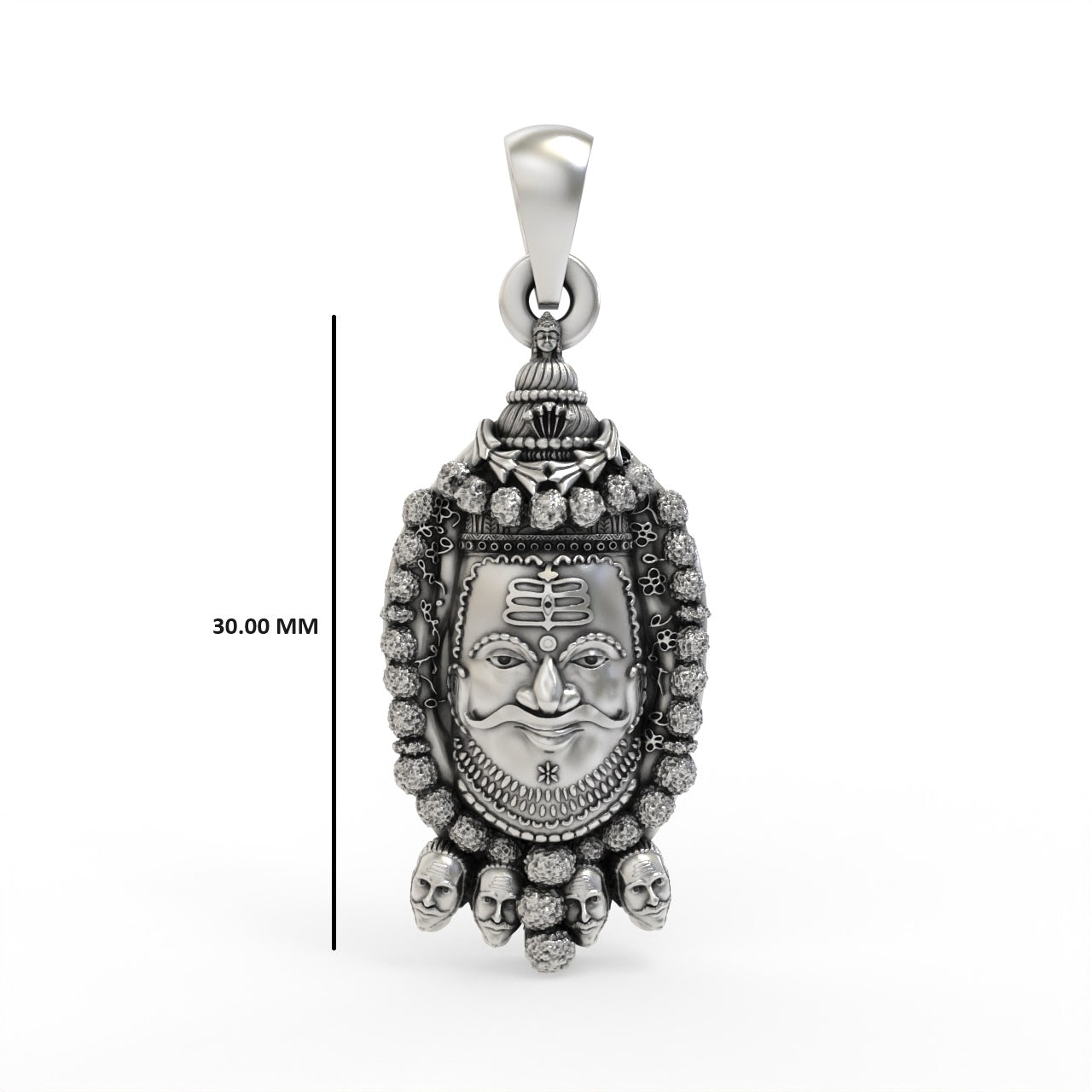 925 Sterling Silver Mahakal Pendant | Lord Shiva Religious Pendant
