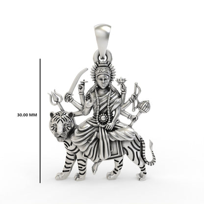 Hallmarked silver Ambe Maa locket design
