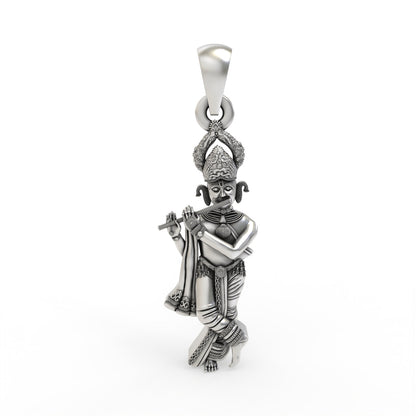 925 silver Gopinathji Maharaj pendant front view