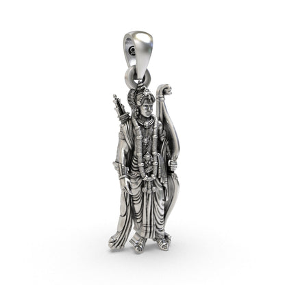 925 silver Lord Ram locket side detail