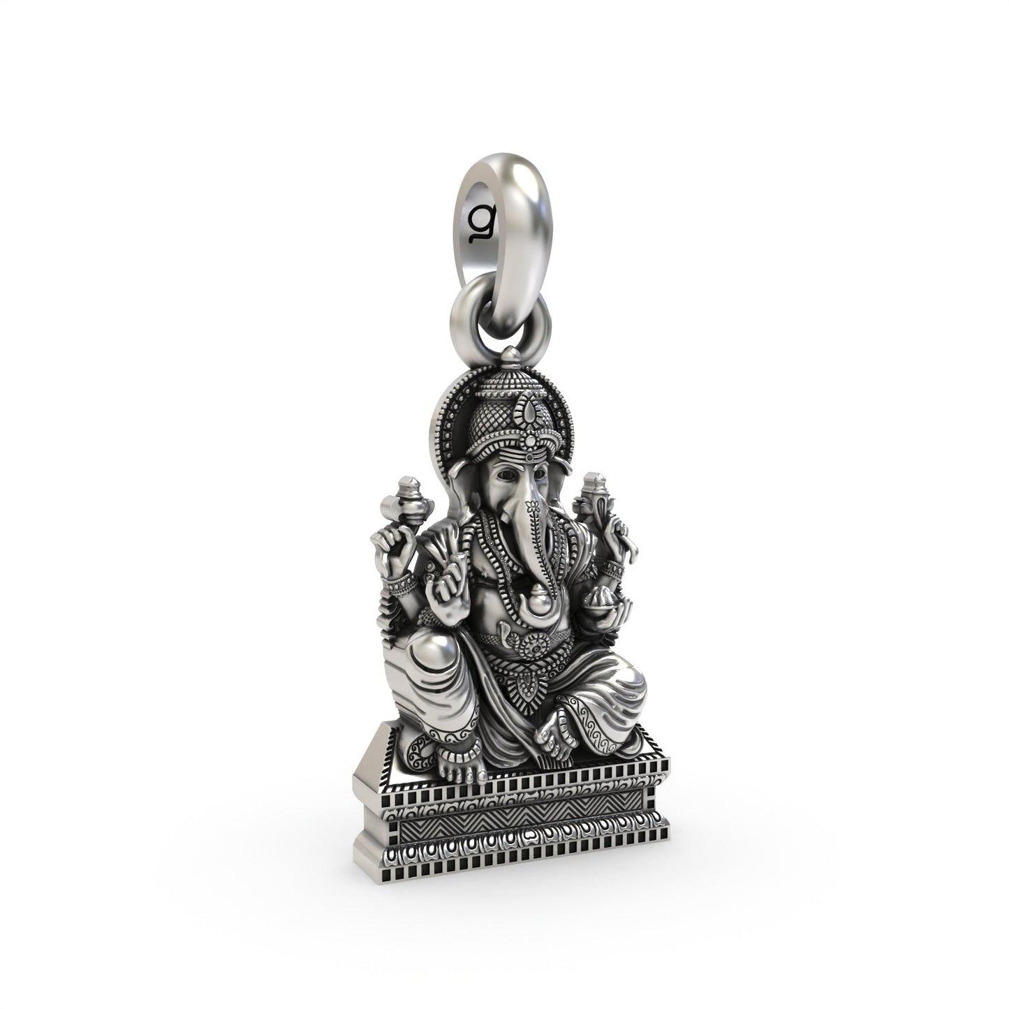 Oxidized Chaturbhuj Ganpati craftsmanship angle