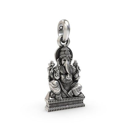 Oxidized Chaturbhuj Ganpati craftsmanship angle