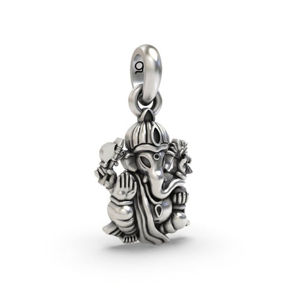 925 Silver Small Ganeshji Pendant | Divine Religious Pendant