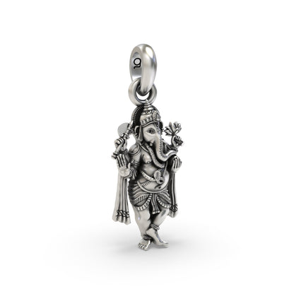 Chaturbhuj Standing Ganesha Pendant | 925 Sterling Silver