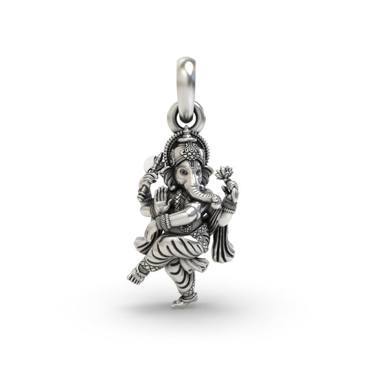 Dancing Ganesha Pendant | 925 Sterling Silver